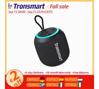 Tronsmart-minialtavoz Bluetooth T7, altavoz portátil con bajos equilibrados, IPX7, modos LED impermeables para acampar al aire libre Black