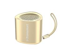 Tronsmart Nimo Altavoz Bluetooth Portátil, IPX7 Impermeable, Bluetooth 5.3, Sonido Estéreo, Diseño Supercompacto, Artesanía de Metal, Mini Altavoz con Cordón, para Ducha, Viajes - Oro