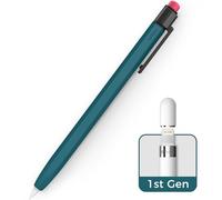 TRONWIN Funda para Apple Pencil 1ª Generación Funda Silicona Antideslizante Apple Pencil 1 Funda Protectora Clásica con Clip Estable Compatible con Apple Pencil 1ª Generación (Verde Oscuro)