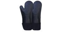 trookee® - Manoplas Horno de Silicona - Guantes Barbacoa y Cocina - Juego de 2 Guantes Horno Resistentes al Calor +350ºC - Aptos para Horno y Barbacoas - Relleno Algodón 100% - Color Negro