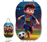 trookee - Piñata Futbol Azulgrana - Piñata Cumpleaños Infantil Grande de Futbol Para Rellenar Con Chuches y Regalos Para Niños y Niñas - Camiseta Blaugrana - Decoracion Cumpleaños, Comuniones, 46x30cm