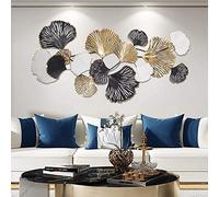 TROONZ Decoración de Pared de Metal, 3D Ginkgo Biloba de Metal, Dcuadros Decorativos, Decoración de Pared para Colgar en la Pared Colgante de Pared la Oficina en el Hogar