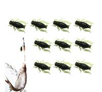 TROONZ Pesca grillo Artificial | 10 señuelos Pesca Agua Dulce | Resistencia al desgarro del Pesca para Pesca Fondo y Pesca Arrastre, Accesorios Pesca