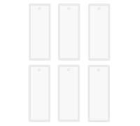 Trooth Juego de 6 moldes de silicona para marcapáginas de 3.7 pulgadas, molde transparente para hacer marcapáginas, joyería epoxi