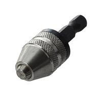 Trooth Plata + Negro 6 mm Broca Portabrocas sin llave de cambio rapido convertidor adaptador de vastago hexagonal