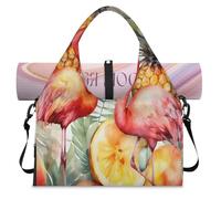 Tropic - Bolsa deportiva de lona deportiva con compartimento para zapatos, para fin de semana, noche, para gimnasio, yoga, viajes, color, L, Bolsa de viaje