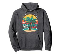 Tropic como si estuviera Caliente: Beachy Paradise Sunset Vibes Sudadera con Capucha, Unisex para Adultos, Jaspeado Oscuro, S