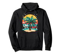 Tropic como si estuviera Caliente: Beachy Paradise Sunset Vibes Sudadera con Capucha, Unisex para Adultos, Negro, XXL