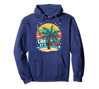 Tropic como si estuviera Caliente: Beachy Paradise Sunset Vibes Sudadera con Capucha, Unisex para Adultos, Azul Marino, XXL