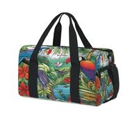 Tropic Flower Tucán Bird - Bolsas de lona deportivas para niños, niñas, mujeres, hombres, para fin de semana, para viajes, gimnasio, uso casual