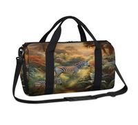 Tropic Forest Zebra - Bolsa de lona deportiva para fin de semana, bolsa de viaje casual, para viajes, gimnasio, equipaje, para niños, niñas, niños, mujeres y hombres