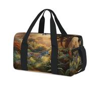Tropic Forest Zebra - Bolsa deportiva para fin de semana, para la noche, para viajes, gimnasio, para niños, niñas, niños, mujeres y hombres