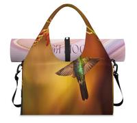 Tropic Hummingbird - Bolsa deportiva de lona para mujeres y hombres, bolsa de fin de semana con compartimento para zapatos, bolsa de hombro para yoga, gimnasio, viajes, color, L, Organizador de bolsas