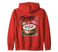 Tropic Like It's Hot Flamingo Coconut Paradise Sudadera con Capucha