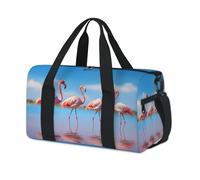 Tropic Sea Beach Flamingo - Bolsa deportiva de lona para niños, niñas, mujeres, hombres, para fin de semana, para viajes, gimnasio, uso casual