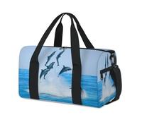Tropic Sea Dolphin - Bolsas de lona deportivas para niños, niñas, niños, mujeres y hombres, bolsa de viaje para fin de semana, bolsa de viaje informal para llevar al gimnasio