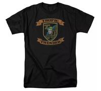 Tropic Thunder Patch T Shirt Mens Comedy Movie tee Black Black S