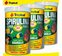 Tropical 3 X 1000 Ml Spirulina Super Forte 36% Granulado