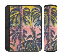 Tropical Aesthetics Summer - 2 fundas para correas de asiento de automóvil, evita que el cinturón de seguridad corte en el cuello, almohadilla para cinturón de hombro para automóvil