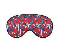 Tropical American Scarlet Macaw Parrots Sleep Eye Mask Soft Sleep Cover Blindfold Sleeping Mask Cover para dormir viajes