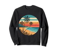 Tropical Beach 70s 80s Retro Style Sunset Vintage Estética Sudadera