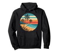 Tropical Beach 70s 80s Retro Style Sunset Vintage Estética Sudadera con Capucha