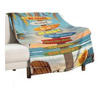 Tropical Beach - Colorida tabla de surf para playa y surf, Be Crazy Be Stupid Be Silly BE WEIRD Be Whatever Life Is Too Short TO BE ANYTHING BUT HAPPY, manta suave y ligera, regalos para niños