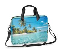 Tropical Beach Islands Maletín para laptop para hombres y mujeres, bolsa de computadora de negocios de 15.7 pulgadas con correa de hombro desmontable, funda para laptop, maletín de mensajero