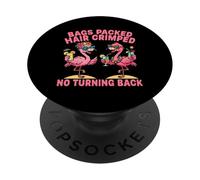 Tropical Beach Vacation se UNE a Flamingo Vibes PopSockets PopGrip Adhesivo