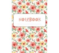 Tropical Bloom: Hibiscus Flower Notebook: Vibrant Watercolor Floral Journal for Everyday Writing - 6" x 9", 100 Narrow Lined Pages