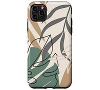 Tropical Botanical Beige Brown Exotic Minimalist Abstract Carcasa para iPhone 11 Pro MAX