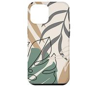 Tropical Botanical Beige Brown Exotic Minimalist Abstract Carcasa para iPhone 12 Pro MAX