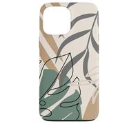 Tropical Botanical Beige Brown Exotic Minimalist Abstract Carcasa para iPhone 13 Pro MAX