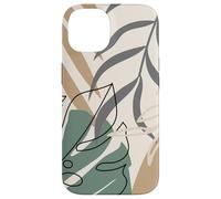 Tropical Botanical Beige Brown Exotic Minimalist Abstract Carcasa para iPhone 14