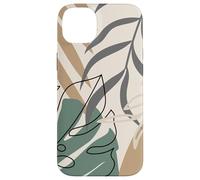 Tropical Botanical Beige Brown Exotic Minimalist Abstract Carcasa para iPhone 14 Plus