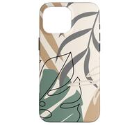 Tropical Botanical Beige Brown Exotic Minimalist Abstract Carcasa para iPhone 16 Pro MAX