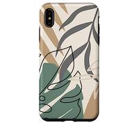 Tropical Botanical Beige Brown Exotic Minimalist Abstract Carcasa para iPhone XS MAX