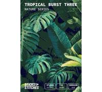 Tropical Burst Three Cross stitch pattern book | Nature series | Flower cross stitch | Botanical embroidery