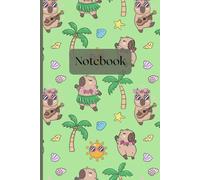 Tropical Capybara Notebook: Cute Hawaiian Dance & Ukulele Theme: A Fun 6x9 Inch Lined Writing Book with 100 Pages for Kids, Students, and Creative Minds