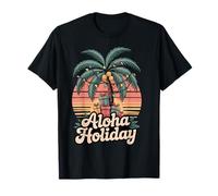 Tropical Christmas Aloha Holiday Palm Tree Sunset Vibes Camiseta