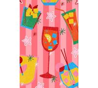 Tropical Cocktail Journal - Fun Pink Summer Vacation Notebook with Fruity Drink Illustrations for Holiday Vibes, Daily Notes, and Party Planning