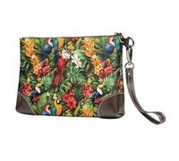 Tropical Colorful Parrot A Print - Bolso de mano para mujer, portafolios de piel y bolsos