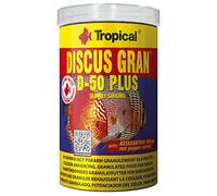 TROPICAL Discus Gran D-50 Plus 1000ml / 440g - Alimento granulado, potenciador del Color, para Peces Disco