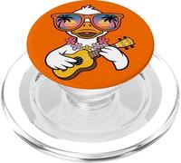 Tropical Duck Playing Ukulele Vibes Vibes Vacaciones PopSockets PopGrip para MagSafe