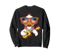 Tropical Duck Playing Ukulele Vibes Vibes Vacaciones Sudadera