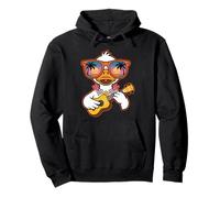 Tropical Duck Playing Ukulele Vibes Vibes Vacaciones Sudadera con Capucha