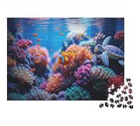 Tropical Fish 1000 Pieza Puzzle Recycled Arrecife de Coral Senior Puzzles Party Accesorios de Juego Developing Boy & Girl‘s Intelligence Educational Fun 38x26cm/1000pcs