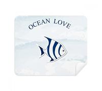 Tropical Fish Ocean Love Sea Sailing Blue Phone Screen Cleaner Glasses Cleaning Cloth 2pcs Suede Fabric