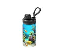 Tropical Fish Print - Botella de agua deportiva aislada al vacío de 12 onzas, botellas de agua de acero inoxidable con boca ancha