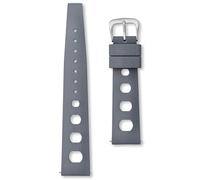 Tropical FKM - Correa de goma para buceo, 20 mm, 22 mm, color negro, azul marino, naranja, verde, amarillo, gris, pasadores de liberación rápida, correa deportiva de repuesto vintage perforada